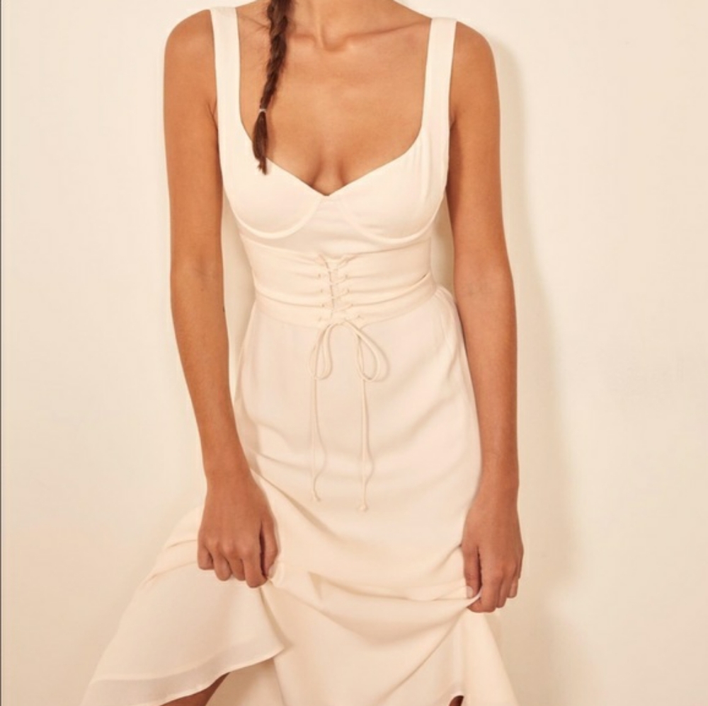 Reformation Ivory Sigrid Dress